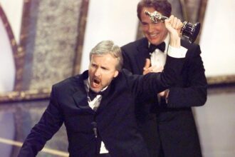 James Cameron winning the Oscar